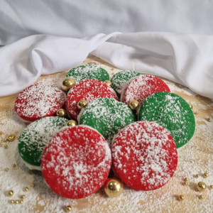 Alfajores con temática de Navidad